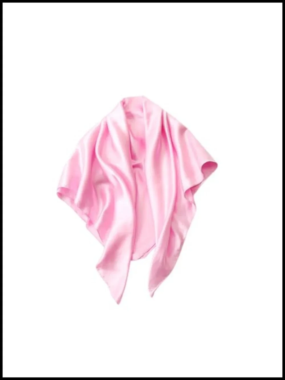 Satin Head Scarf 35x35 in Square Wrap for Women